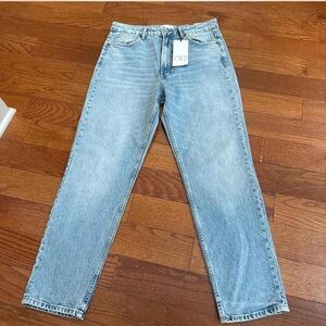 Zara Light Wash Straight Jeans